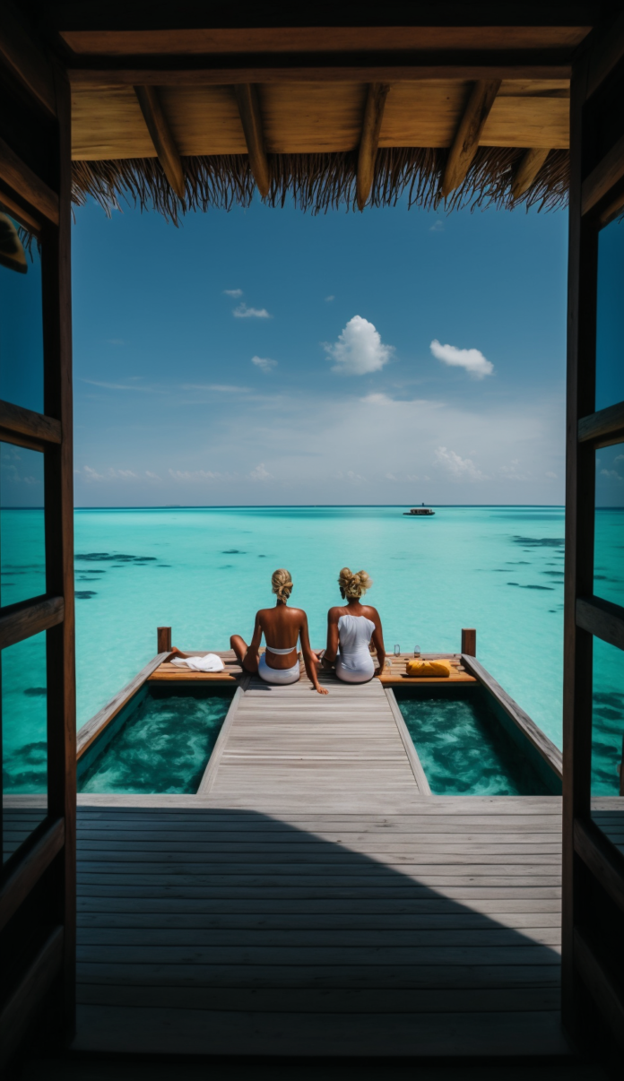 Scenic view of the Maldives from a luxury spa