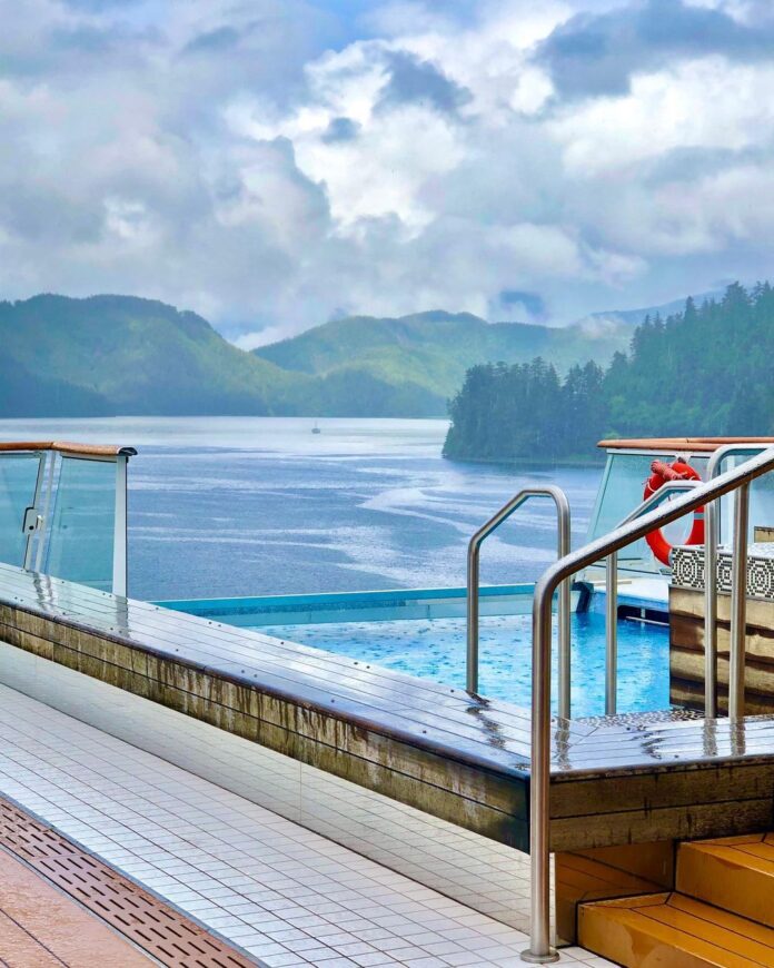 Scenic Infinity Pool with Ocean View on the Viking Sta