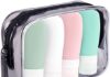 INSFIT Portable Travel Bottles, TSA Carry On Approved Toiletries Containers, 3 Ounce Leak Proof Squeezable Silicone Tubes, Refillable Travel Accessories for Shampoo Body Wash Liquids 4 PacK