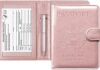 ACdream Passport and Vaccine Card Holder Combo, Cover Case with CDC Vaccination Card Slot, Leather Travel Documents Organizer Protector, with RFID Blocking, for Women and Men, Rose Gold