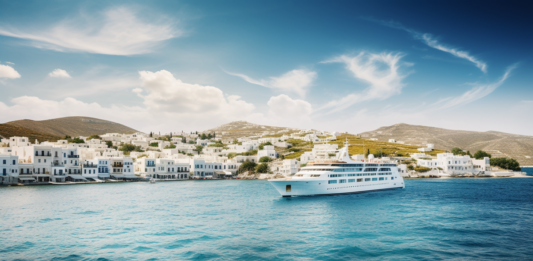 ferry hopping around the Greek islands