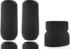 FLLUK Elastic Sleeve for Leak Proofing Silicone Travel Bottle for Travel Container,Travel Necessities Fit Most Size Bottle,Travel Gadget Reusable Accessory for women (4PCS Black Elastic Sleeve)