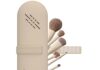 JDZJUCHU Travel Makeup Brush Holder,Make Up Organizer Bag Case,Cosmetic pouch,Toiletry Organizer,Silicon Small Makeup Brush Purse (Walnut)