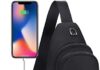 Hot6sl Crossbody Sling Bag for Women Men, Small Waterproof Sling Backpack Bag with Earphone Hole, Multipurpose Shoulder Bag Crossbody Chest Travel Daypack #