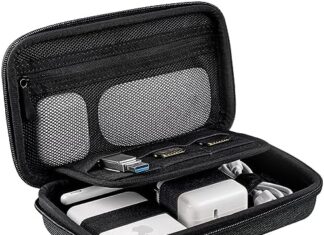 JETech Travel Accessories Organizer Case, Portable Electronic Pouch Gadget Bag for MacBook Power Adapter, Cable, Stylus Pen, SD Card, Charger, Mouse, Power Bank, USB Flash Drive