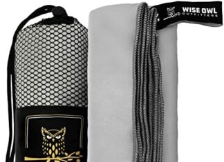 Wise Owl Outfitters Camping Towel – Camping Accessories, Quick Dry Microfiber Towel for Travel, Hiking, Yoga, Workout, and Backpacking