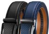 KEMISANT Mens Ratchet Belt 2 Units, Sliding Belt For Mens Dress Casual Pant Shirts Oxfords 1 3/8″,Size Adjustable