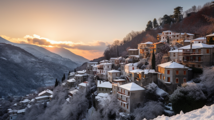 A cozy winter day in Pelion, Greece