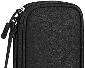 Electronics Organizer Bag Case Pouch Cable Charger Organizer Case Travel Shockproof Cord Carrying Case for Earphone Powerbank USB Hard Drive SD Card (Black)