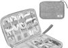 Lcsmaokin Electronics Travel Organizer,Portable Waterproof Electronic Travel Storage Bag for Small Charging Cord Storage,Charger,Small Electronics,SD Card etc,for Travel,Business -Grey