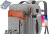 Carry on Backpack, Extra Large 40L Flight Approved Travel Backpack for Men & Women,Expandable Large Suitcase Backpacks With 4 Packing Cubes,Water Resistant Luggage Daypack Business Weekender Bag,Grey