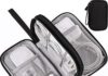 Electronics Accessories Organizer Bag, Portable Tech Gear Phone Accessories Storage Carrying Travel Case Bag for Charger USB Cables SD Memory Cards Earphone Flash Hard Drive – Black