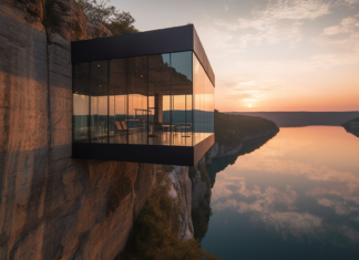 Unveiling the Serenity: Micro Hotels Nestled on Cliffside with Lakeside Sunset Views Cliffside micro hotel