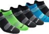 Saucony Men’s Multi-Pack Mesh Ventilating Comfort Fit Performance No-Show Socks