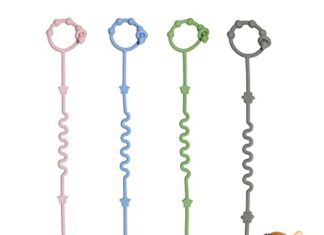 Toy Straps for Baby,RTMOK 4pcs Silicone Setpacifier Clip,Applies to Car Seat Toy,Teether Toy,High Chair,Stroller Accessories,Baby Toy Clips,Cribs,Rocking Chair,Silicone Pacifier Clip