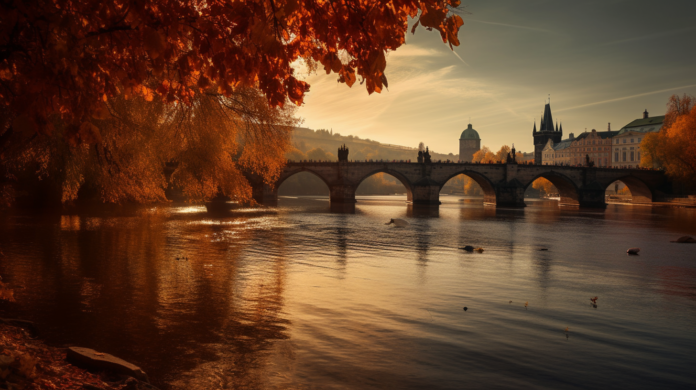 Prague Autumn Sunset