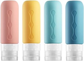 Gemice Travel Bottles for Toiletries, Tsa Approved, Travel Size Containers, BPA Free Leak Proof Tubs Refillable Liquid Accessories for Cometic Shampoo and Lotion Soap