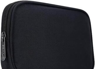 Travel Case Organizer for Small Electronics and Accessories,Tech Bag, Travel Essentials for Mouse, Cord, Charger, Phone, Earphone, Power Bank, Hub, Toiletries, Cosmetics, Personal Items, Black