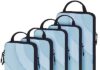 Compression Packing Cubes, BAGSMART 6 Set Travel Packing Cubes for Carry on Suitcases, Compression Suitcase Organizers Bag Set & Travel Cubes for Luggage, Lightweight Packing Organizers with Shoe Bag Sky Blue