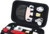 BOVKE Hard Electronics Organizer, Travel Cable Organizer Bag, Tech Organizer Case for Power Adapter Chargers Cables Earbuds Flash Drives and Other Electronics Accessories & Supplies, Black
