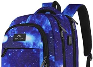 MATEIN Travel Backpack for Men Women, Extra Large TSA Friendly College Laptop Backpack with USB Charging Port, Anti Theft Carry On Flight Approved Business Work 17 Inch Computer Backpack Bag