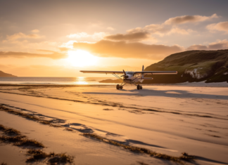 Discover Barra: Scotland’s Enchanting Island with a Beach Airport! Landing at sunset on the Scottish island of Barra