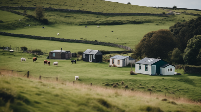 tiny homes in ireland, nestled amidst rolling green hills