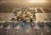 foster + partners designs abha airport as a clustered stone village