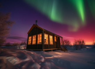 5 Destinations to Visit This Winter A cozy cabin under the northern lights in Iceland