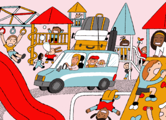 Forget rest stops. Plan your road trip around playgrounds.