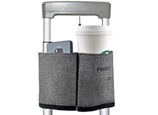 riemot Luggage Travel Cup Holder Free Hand Drink Carrier – Hold Two Coffee Mugs – Fits Roll on Suitcase Handles – Gifts for Flight Attendants Travelers Accessories