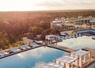 Introduction to Over 40 Travel at Secrets Tulum Resort Tranquil view at Secrets Tulum Resort, epitomizing luxury travel for the over-40 adventurer in Mexico.