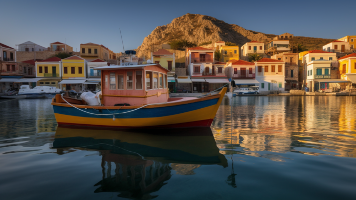 A quaint fishing boat in the beautiful island of Kastellorizo