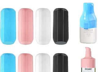 NELSHP Travel Bottle Covers,8 Pack Silicone Travel Size Container Sleeves,Stretching Travel Accessories for Shampoo Lotion Conditioner Wash Body Bottles(Blue/Black/White/Pink)