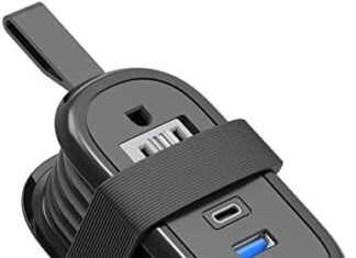 Travel Essentials BEVA Travel Power Strip with USB C Ports, Non Surge Protector Portable Outlet with 4FT Travel Extension Cord, 2 Outlets 3 USB Ports, Cruise Ship Essentials Travel Accessories