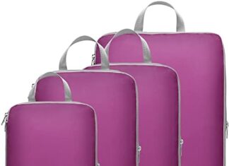 Cambond Compression Packing Cubes for Travel – Travel Bags Luggage Organizers Travel Essentials Compression Cubes for Carry on Suitcases