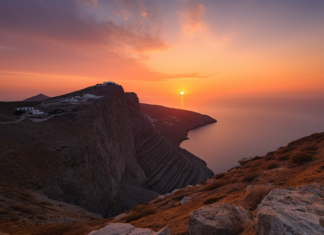 Exploring Folegandros: A Hidden Gem in the Cyclades Chora Folegandros panoramic view of whitewashed houses and Aegean Sea