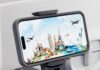 MiiKARE Airplane Travel Essentials Phone Holder, Universal Handsfree Phone Mount for Flying with 360 Degree Rotation, Accessory for Airplane, Travel Must Haves Phone Stand for Desk, Tray Table