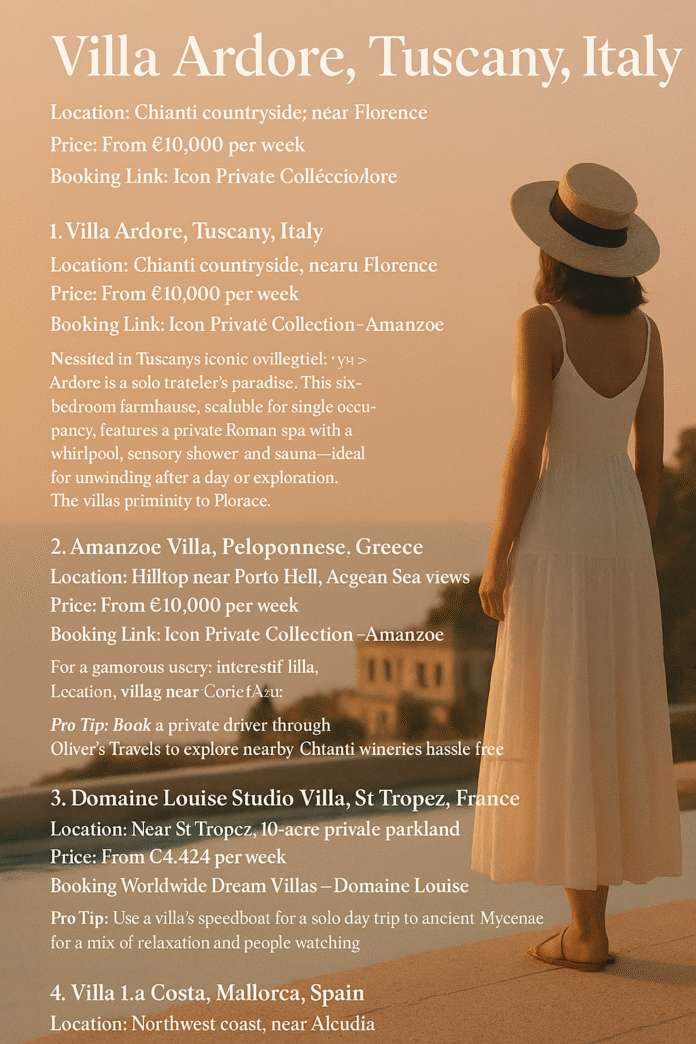 Booking a Luxury Villa as a Solo Traveler
