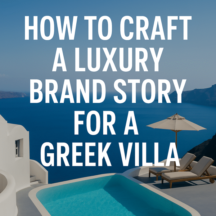 Craft a Luxury Brand Story for a Greek Villa