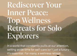 Rediscover Your Inner Peace: Top Wellness Retreats for Solo Explorers A woman meditating on a serene lakeside wooden platform, symbolizing peace and self-reflection during a solo wellness retreat journey