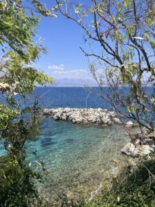 Kassiopi Corfu northeast coast harbor town traditional Greek charm