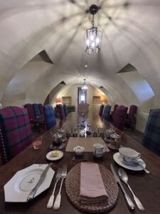 Private dining breakfast vaulted dining room, Fenton Tower